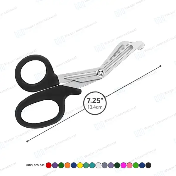 50 Pairs EMT Heavy Duty Bandage Shears 7.25″ (18.4 cm) - surgical instruments manufactured by Waqar International, Sialkot - view 2