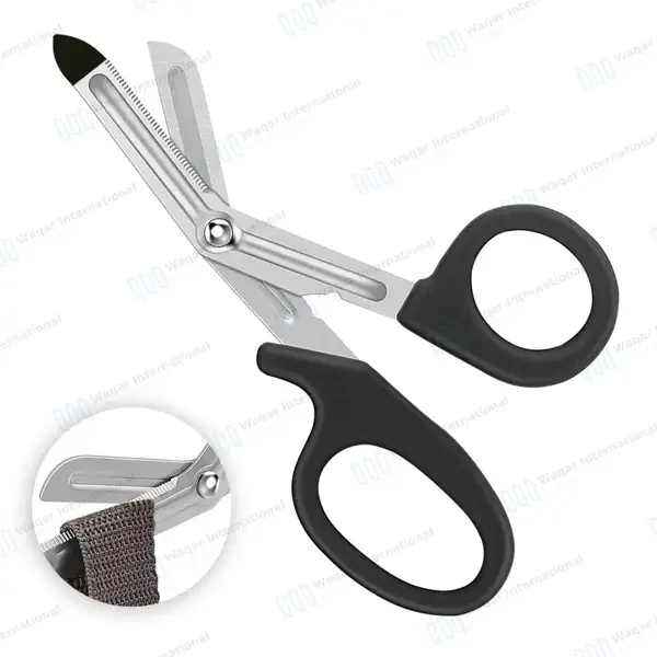 10 Pcs EMT Trauma Shears 5.5″ with Plastic Probe - surgical instruments manufactured by Waqar International, Sialkot - view 2