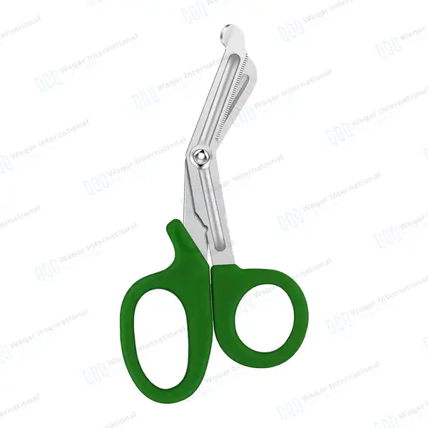 Dark Green EMT/EMS Utility 7.25″Paramedic Bandage Shears Scissors - surgical instruments manufactured by Waqar International, Sialkot - view 5