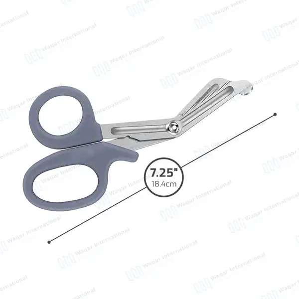 Gray EMT/EMS Utility 7.25″ Paramedic Bandage Shears Scissors - surgical instruments manufactured by Waqar International, Sialkot - view 2