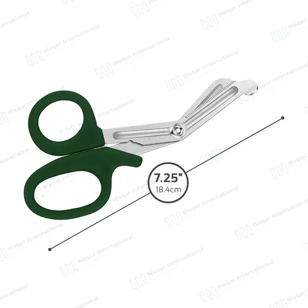 Hunter Green EMT/EMS Utility 7.25″ Paramedic Bandage Shears Scissors - surgical instruments manufactured by Waqar International, Sialkot - view 2