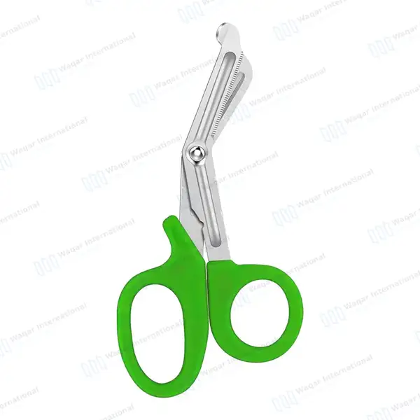 Light Green EMT/EMS Utility 7.25″ Paramedic Bandage Shears Scissors - surgical instruments manufactured by Waqar International, Sialkot - view 5