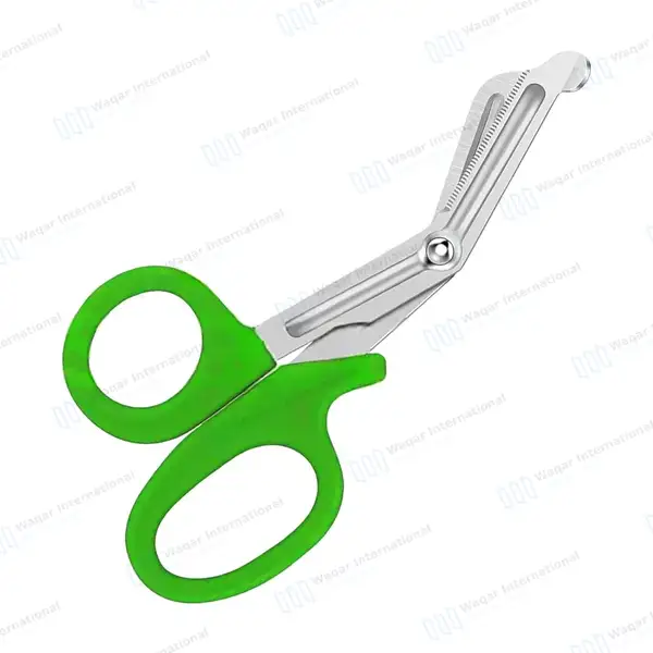 Light Green EMT/EMS Utility 7.25″ Paramedic Bandage Shears Scissors - surgical instruments manufactured by Waqar International, Sialkot - view 6