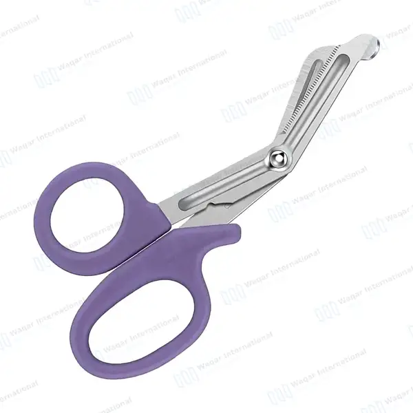 Light Purple EMT Utility 7.25″ Paramedic Bandage Shears Scissors - surgical instruments manufactured by Waqar International, Sialkot - view 6