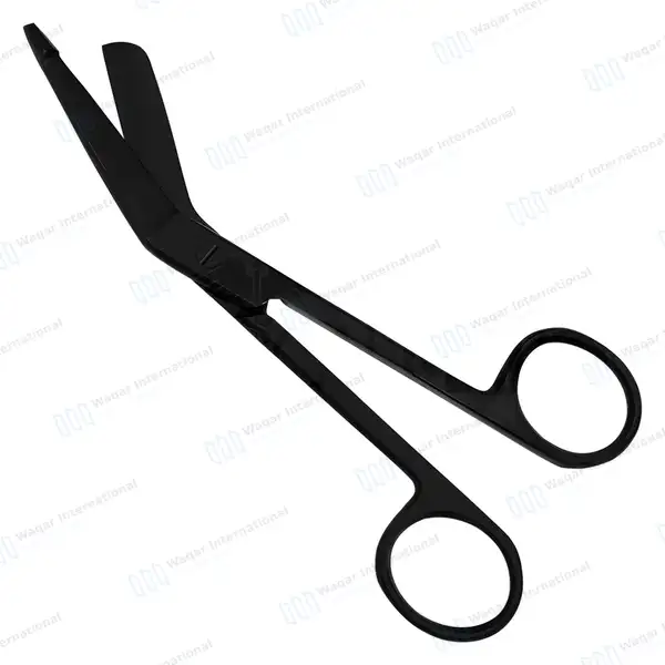 Tactical Black Lister Bandage Scissors 5.5″ - surgical instruments manufactured by Waqar International, Sialkot - view 4