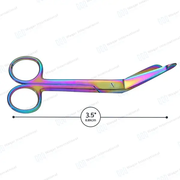 3 Pcs Rainbow Lister Bandage Scissors 3.5″ - surgical instruments manufactured by Waqar International, Sialkot - view 3