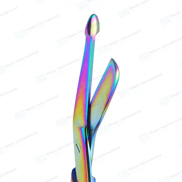 3 Pcs Rainbow Lister Bandage Scissors 3.5″ - surgical instruments manufactured by Waqar International, Sialkot - view 5