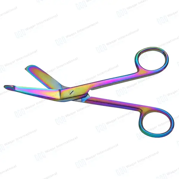 3 Pcs Rainbow Lister Bandage Scissors 4.5″ - surgical instruments manufactured by Waqar International, Sialkot - view 7