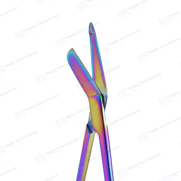 3 Pcs Rainbow Lister Bandage Scissors 5.5″ - surgical instruments manufactured by Waqar International, Sialkot - view 5