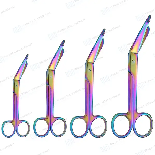 4 Pcs Rainbow Lister Bandage Scissors Set - surgical instruments manufactured by Waqar International, Sialkot - view 5