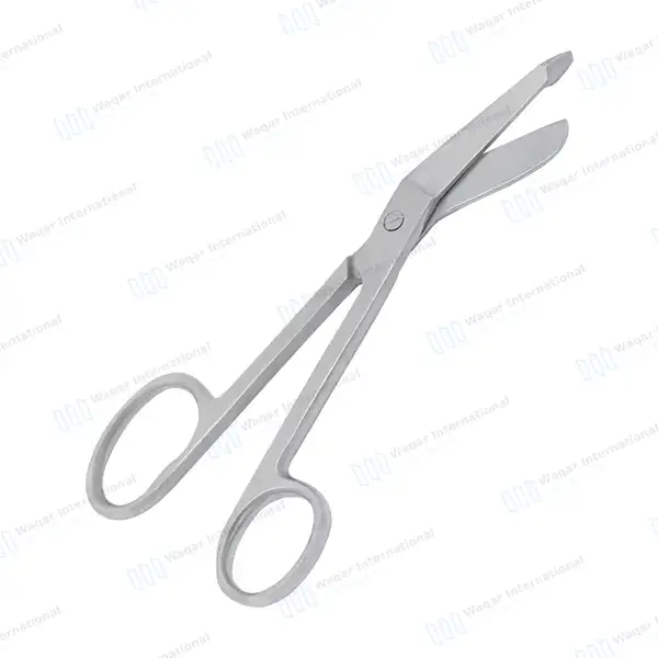 2 Lister Bandage Scissors 5.5″+ 8″ with One Large Ring - surgical instruments manufactured by Waqar International, Sialkot - view 3