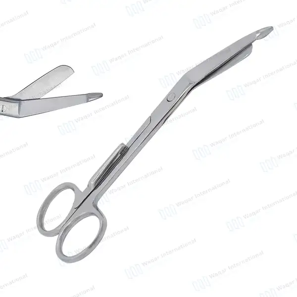 3 Pcs Lister Bandage Scissors 5.5″ with Pocket Clip - surgical instruments manufactured by Waqar International, Sialkot - view 2