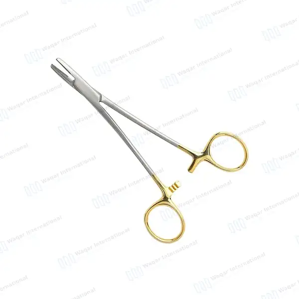 TC Mayo Hegar Needle Holder Driver 5″ Cross Serrated - surgical instruments manufactured by Waqar International, Sialkot - view 2