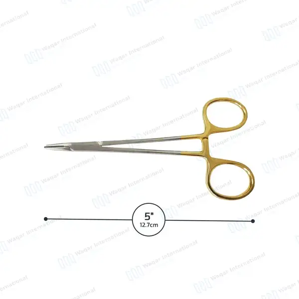 TC Mayo Hegar Needle Holder Driver 5″ Cross Serrated - surgical instruments manufactured by Waqar International, Sialkot - view 3