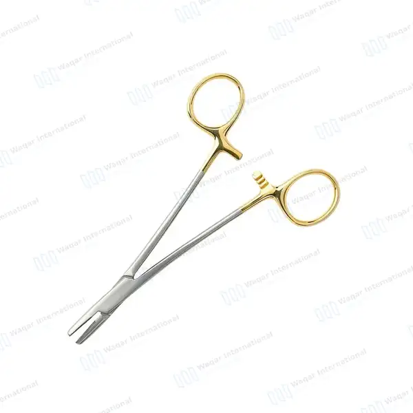 TC Mayo Hegar Needle Holder Driver 5″ Cross Serrated - surgical instruments manufactured by Waqar International, Sialkot - view 7