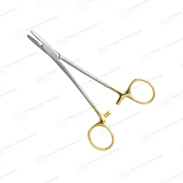 TC Mayo Hegar Needle Holder Driver 5.5″ Cross Serrated - surgical instruments manufactured by Waqar International, Sialkot - view 2