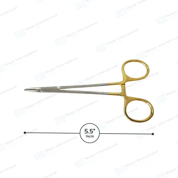 TC Mayo Hegar Needle Holder Driver 5.5″ Cross Serrated - surgical instruments manufactured by Waqar International, Sialkot - view 3
