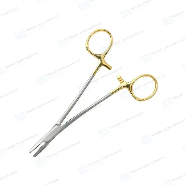 TC Mayo Hegar Needle Holder Driver 5.5″ Cross Serrated - surgical instruments manufactured by Waqar International, Sialkot - view 7