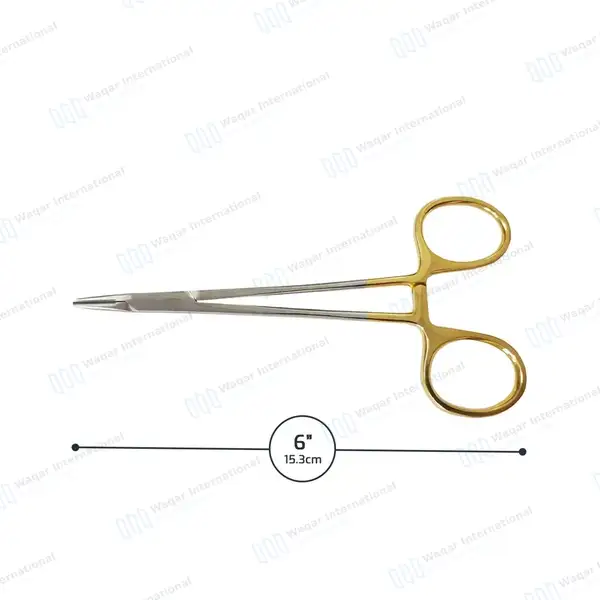 TC Mayo Hegar Needle Holder Driver 6″ Cross Serrated - surgical instruments manufactured by Waqar International, Sialkot - view 3