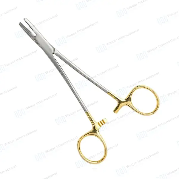 TC Mayo Hegar Needle Holder Driver 8″ Cross Serrated - surgical instruments manufactured by Waqar International, Sialkot - view 2