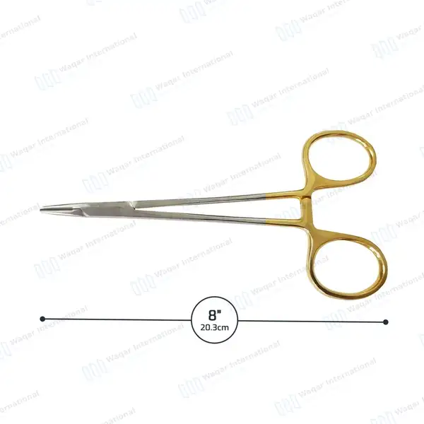 TC Mayo Hegar Needle Holder Driver 8″ Cross Serrated - surgical instruments manufactured by Waqar International, Sialkot - view 3