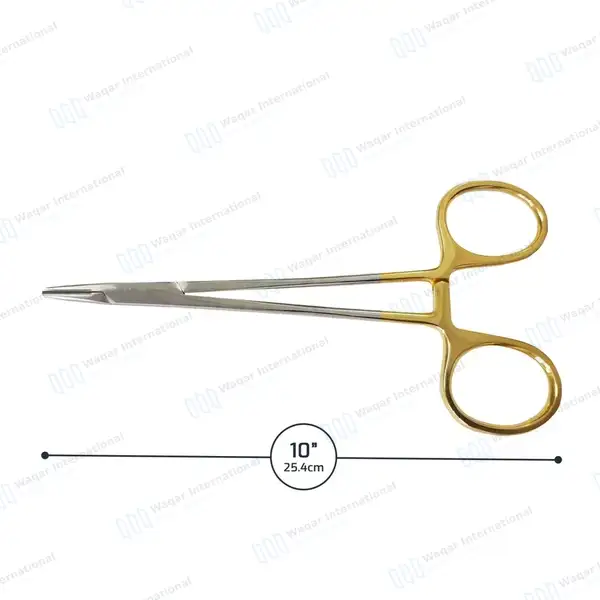 TC Mayo Hegar Needle Holder Driver 10″ Cross Serrated - surgical instruments manufactured by Waqar International, Sialkot - view 3