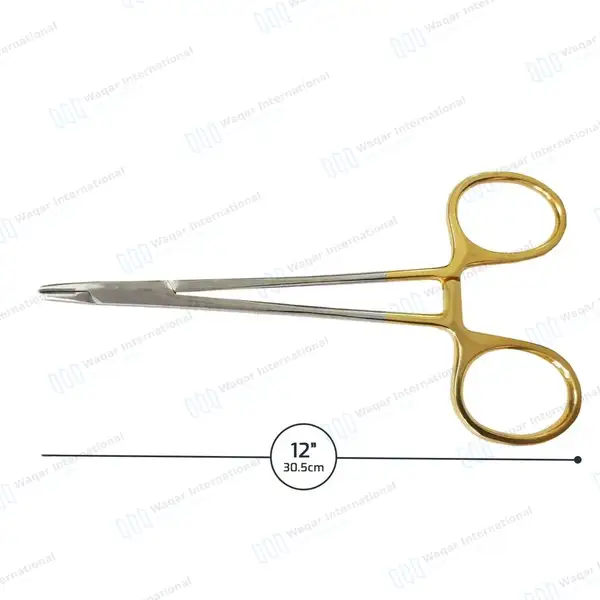 TC Mayo Hegar Needle Holder Driver 12″ Cross Serrated - surgical instruments manufactured by Waqar International, Sialkot - view 3
