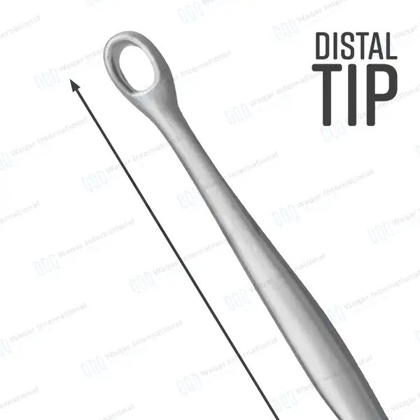 Fox Dermal Curette 1mm Round Tip – 5.5″ (14cm) Straight - surgical instruments manufactured by Waqar International, Sialkot - view 3