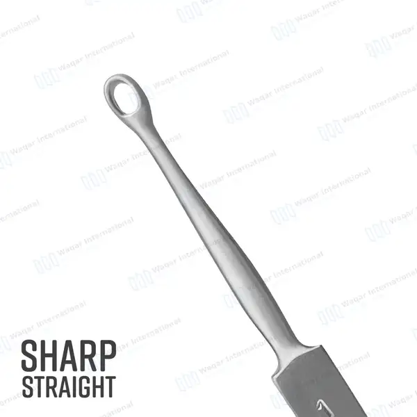 Fox Dermal Curette 1mm Round Tip – 5.5″ (14cm) Straight - surgical instruments manufactured by Waqar International, Sialkot - view 4