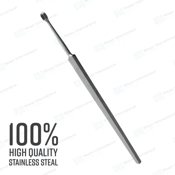 Fox Dermal Curette 2mm Round Tip – 5.5″ (14cm) Straight - surgical instruments manufactured by Waqar International, Sialkot - view 5