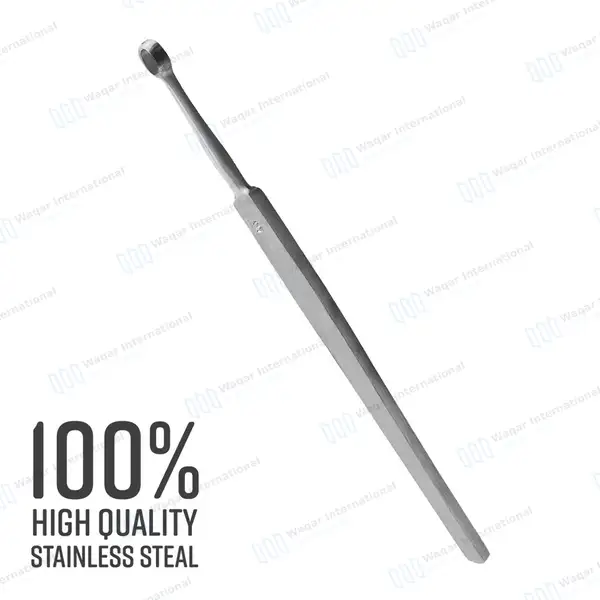 Fox Dermal Curette 3mm Round Tip – 5.5″ (14cm) Straight - surgical instruments manufactured by Waqar International, Sialkot - view 4