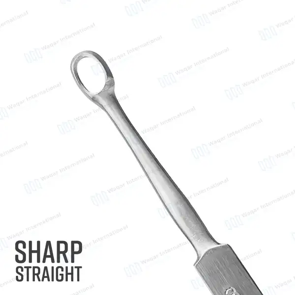 Fox Dermal Curette 3mm Round Tip – 5.5″ (14cm) Straight - surgical instruments manufactured by Waqar International, Sialkot - view 5