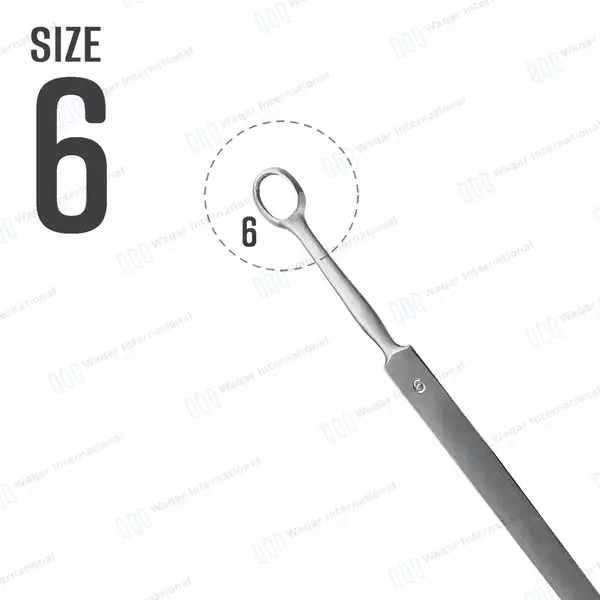 Fox Dermal Curette 6mm Round Tip – 5.5″ (14cm) Straight - surgical instruments manufactured by Waqar International, Sialkot - view 2