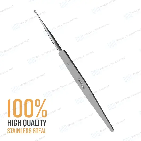 Meyhoefer Chalazion Curette 1.7mm Size #1 Flat Handle 5″ - surgical instruments manufactured by Waqar International, Sialkot - view 4