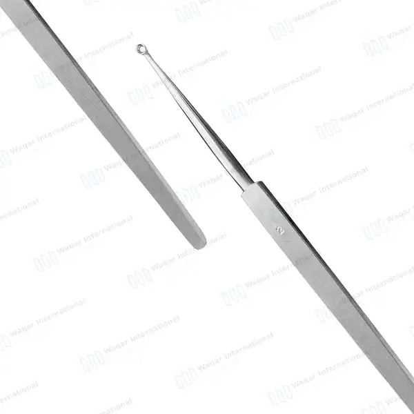 Meyhoefer Chalazion Curette 2.2mm Size #2 Flat Handle 5″ - surgical instruments manufactured by Waqar International, Sialkot - view 2