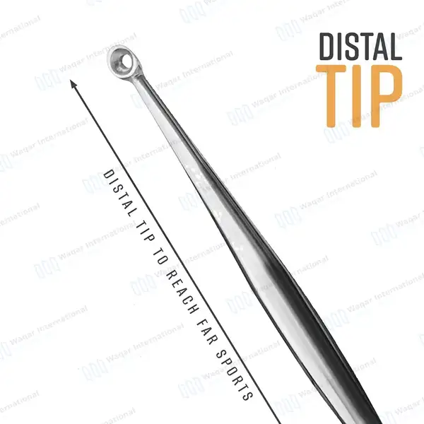 Meyhoefer Chalazion Curette 2.2mm Size #2 Flat Handle 5″ - surgical instruments manufactured by Waqar International, Sialkot - view 4