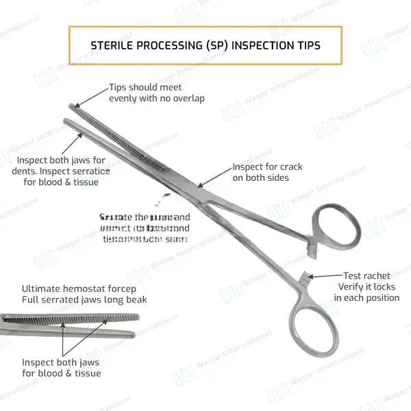 Fishing Hemostat 9″ Straight Pean Forceps Locking Clamps - surgical instruments manufactured by Waqar International, Sialkot - view 8