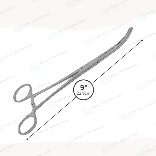 Fishing Hemostat 9″ Curved Pean Forceps Locking Clamps - surgical instruments manufactured by Waqar International, Sialkot - view 3