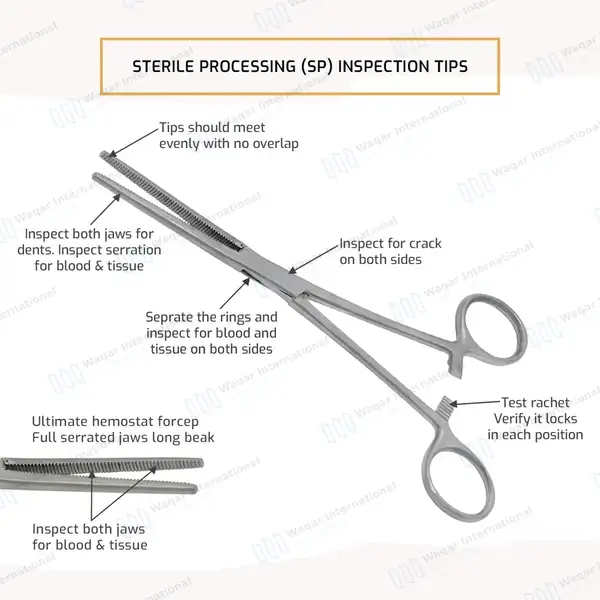 Fishing Hemostat Forceps 10″ Straight Pean Locking Clamps - surgical instruments manufactured by Waqar International, Sialkot - view 8