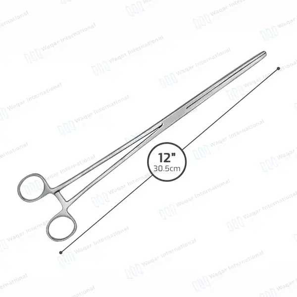 Pean Hemostat 12″ Straight Fishing Forceps Locking Clamps - surgical instruments manufactured by Waqar International, Sialkot - view 3
