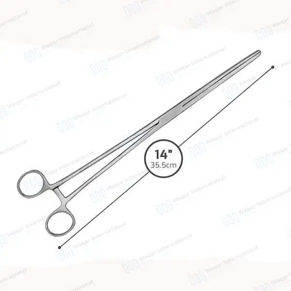 Pean Hemostat 14″ Straight Fishing Forceps Locking Clamps - surgical instruments manufactured by Waqar International, Sialkot - view 3