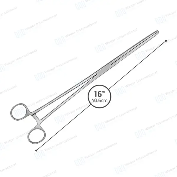 Pean Hemostat 16″ Straight Fishing Forceps Locking Clamps - surgical instruments manufactured by Waqar International, Sialkot - view 3