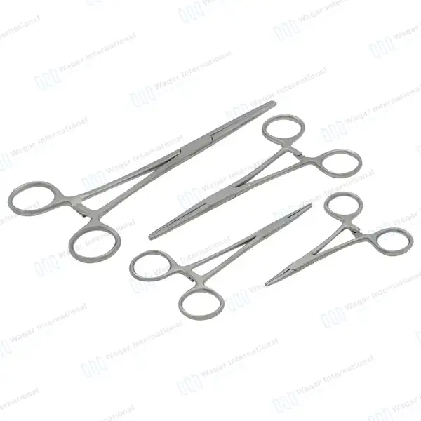 4 Pcs Straight Hemostat Set 3.5”, 5″, 6.25″ & 8″ - surgical instruments manufactured by Waqar International, Sialkot - view 2