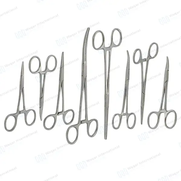 Ultimate Hemostat Set 8 Pcs Curved & Straight 3.5″, 5″, 5.5″ & 7.25″ - surgical instruments manufactured by Waqar International, Sialkot - view 2