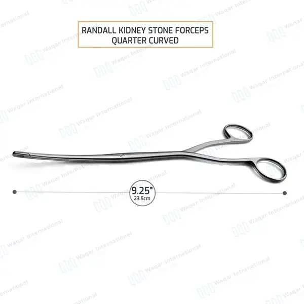 Randall Kidney Stone Forceps 9.25″ Quarter Curved - surgical instruments manufactured by Waqar International, Sialkot - view 3