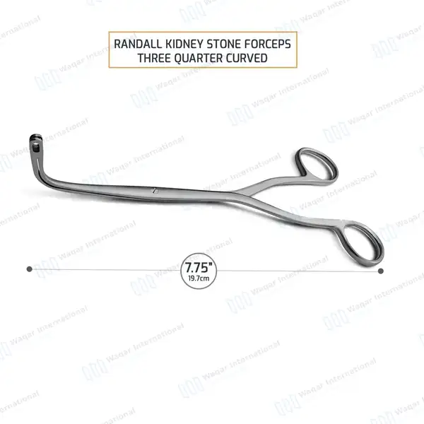 Randall Kidney Stone Forceps 7.75″ Three Quarter Curved - surgical instruments manufactured by Waqar International, Sialkot - view 3