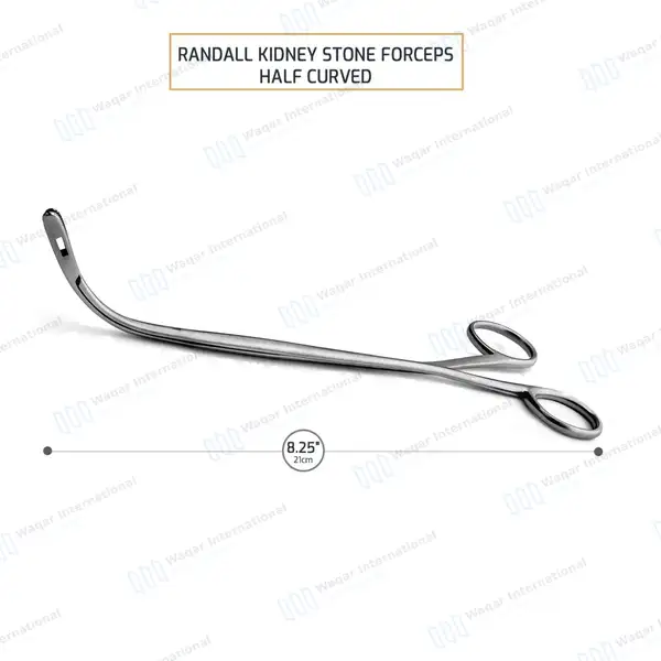4 Randall Kidney Stone Forceps 8.25″ Half Curved - surgical instruments manufactured by Waqar International, Sialkot - view 3