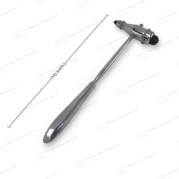 Tromner Percussion Hammer with Large and Small Rubber Tips - surgical instruments manufactured by Waqar International, Sialkot - view 3