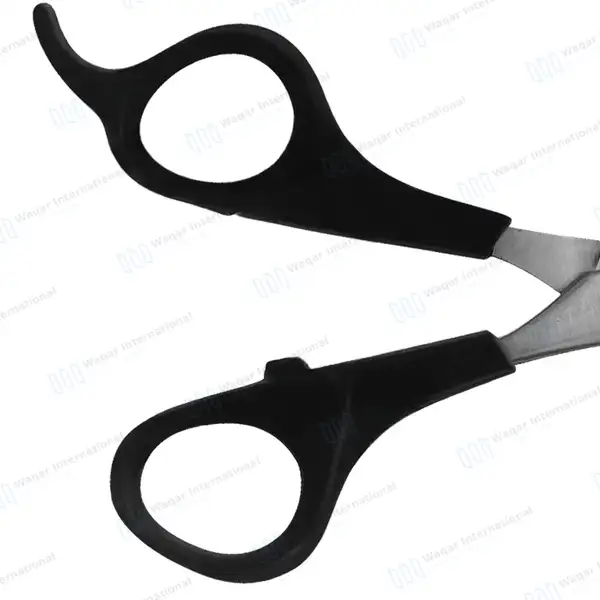 Professional Hair Cutting Barber Scissor 6.5″ with Black Handle - surgical instruments manufactured by Waqar International, Sialkot - view 6