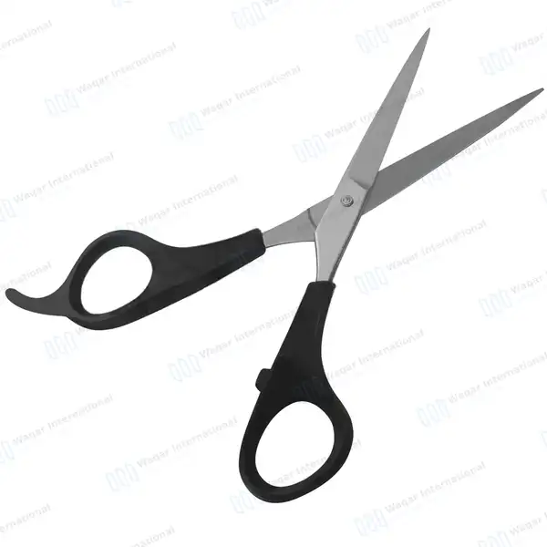 Professional Hair Cutting Barber Scissor 6.5″ with Black Handle - surgical instruments manufactured by Waqar International, Sialkot - view 7